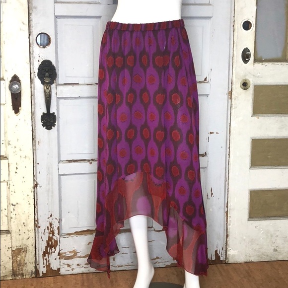 DVF Silk Skirt Abstract Print NWT sz M - Picture 5 of 8